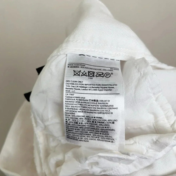 Banana  Republic Womens Petite 6 Wide Leg Linen Cropped Pant - Picture 10 of 13